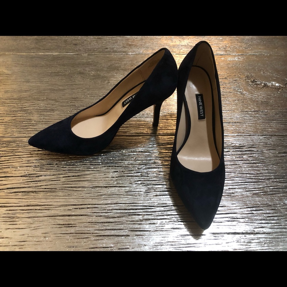 Nine West Navy Suede Pumps - 8.5